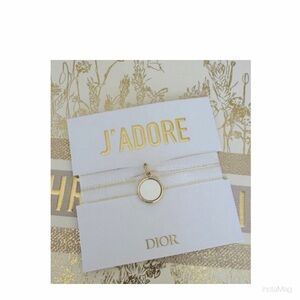 NEW Dior J'Adore Charm Bracelet White Pendant Ribbon Perfumable Diffuser Charm